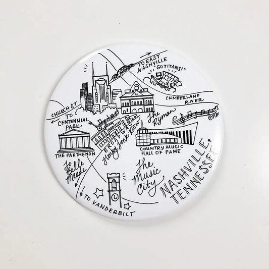 Nashville Round Magnet