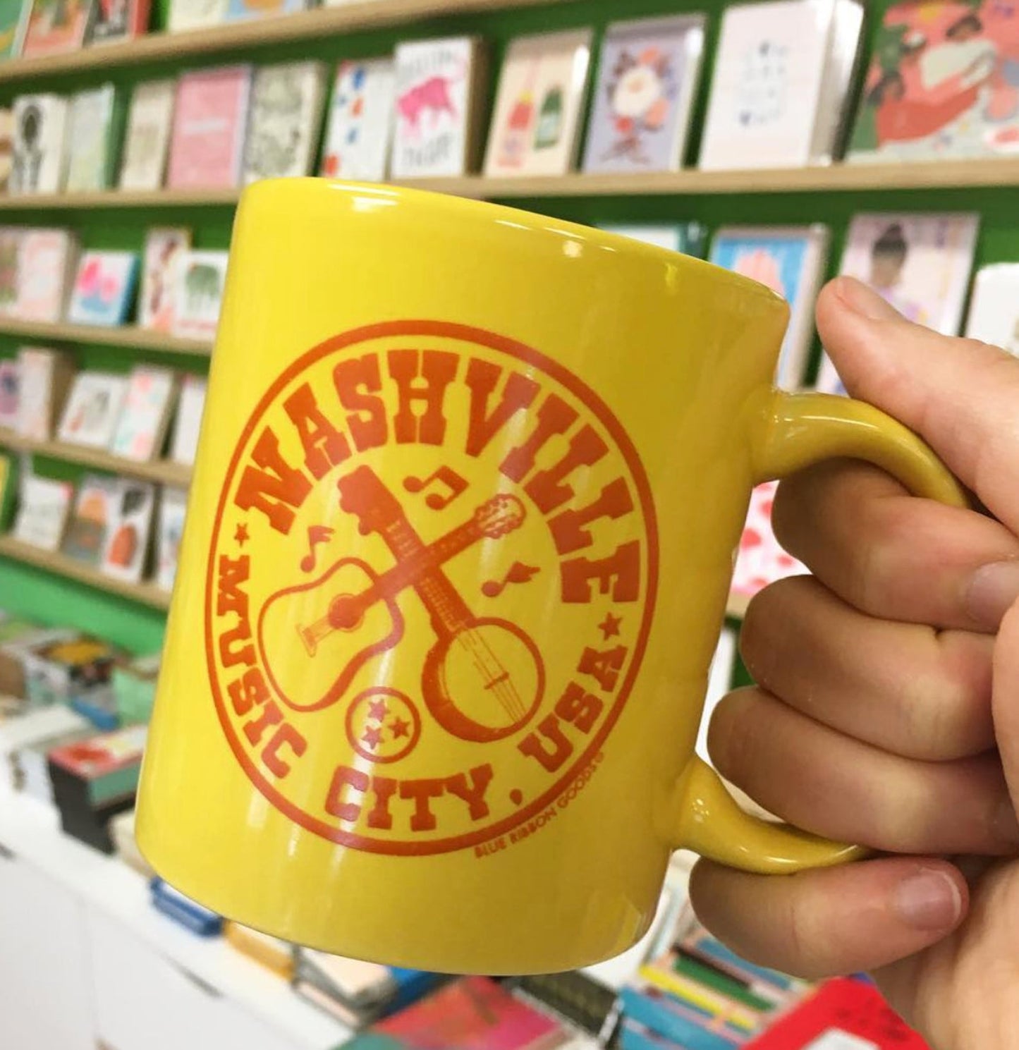Yellow Nashville Music City Mug