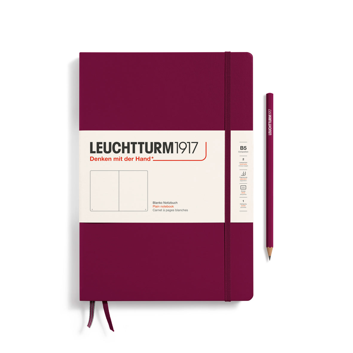 Leuchtturm B5 Composition Notebook: Hardcover, Plain Pages