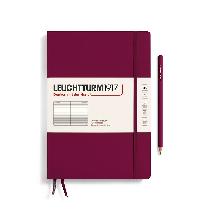 Leuchtturm B5 Composition Notebook: Hardcover, Ruled Pages