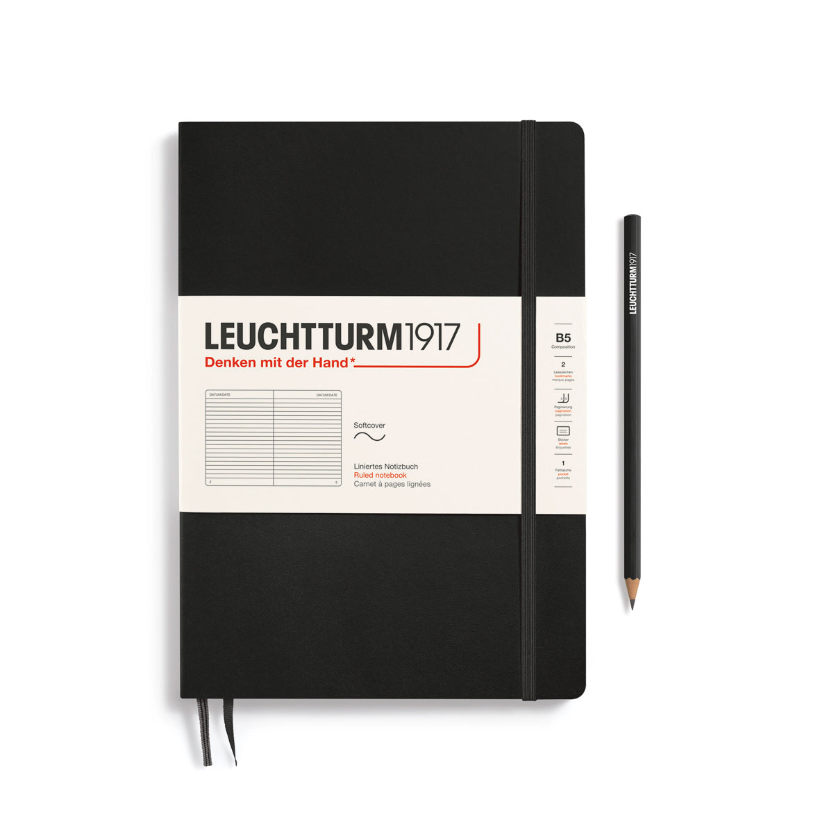 Leuchtturm B5 Composition Softcover Notebook: Ruled Pages