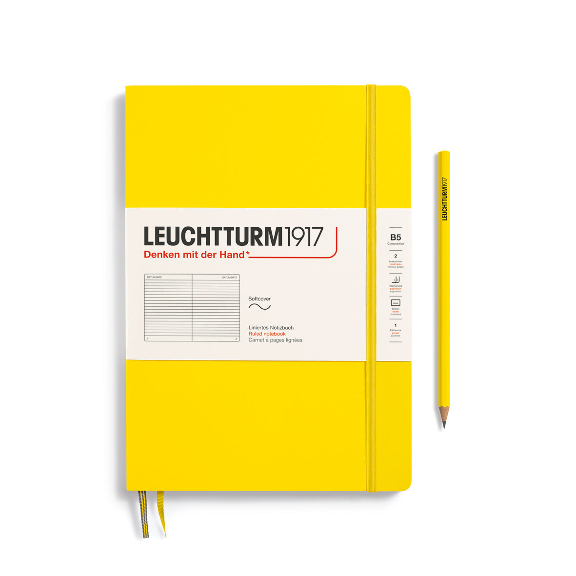 Leuchtturm B5 Composition Softcover Notebook: Ruled Pages