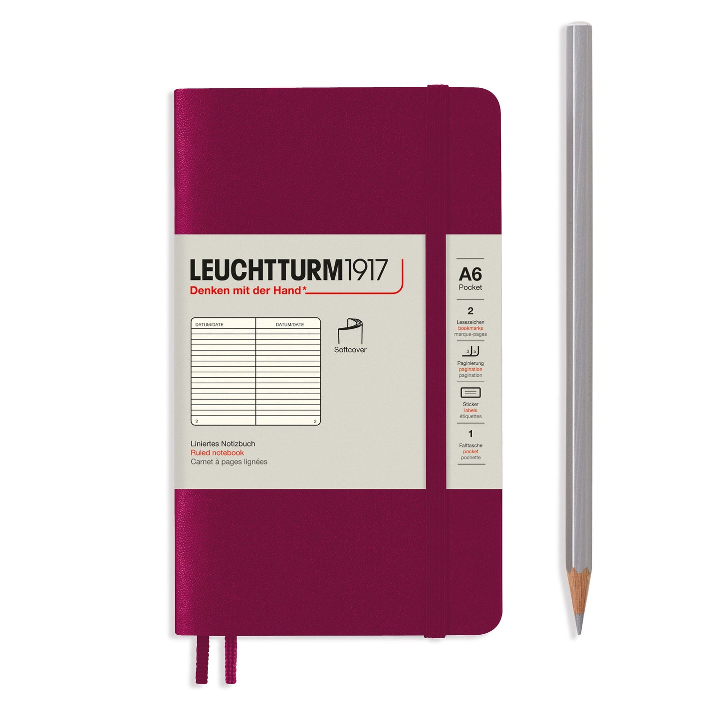 Leuchtturm A6 Pocket Softcover Notebook: Ruled Pages