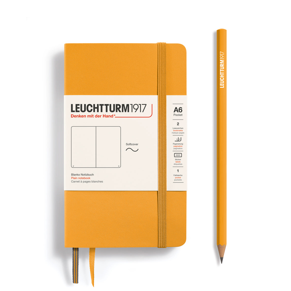 Leuchtturm A6 Pocket Softcover Notebook: Plain Pages