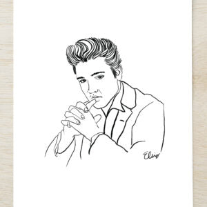 Elvis Sketch Print