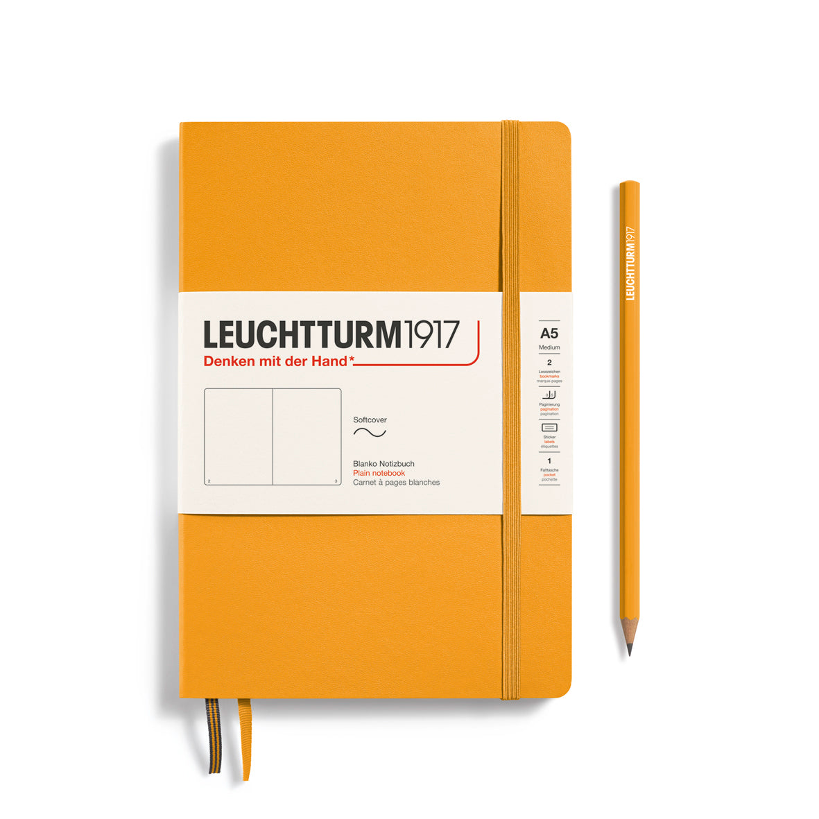 Leuchtturm Medium Softcover Notebook: Plain Pages