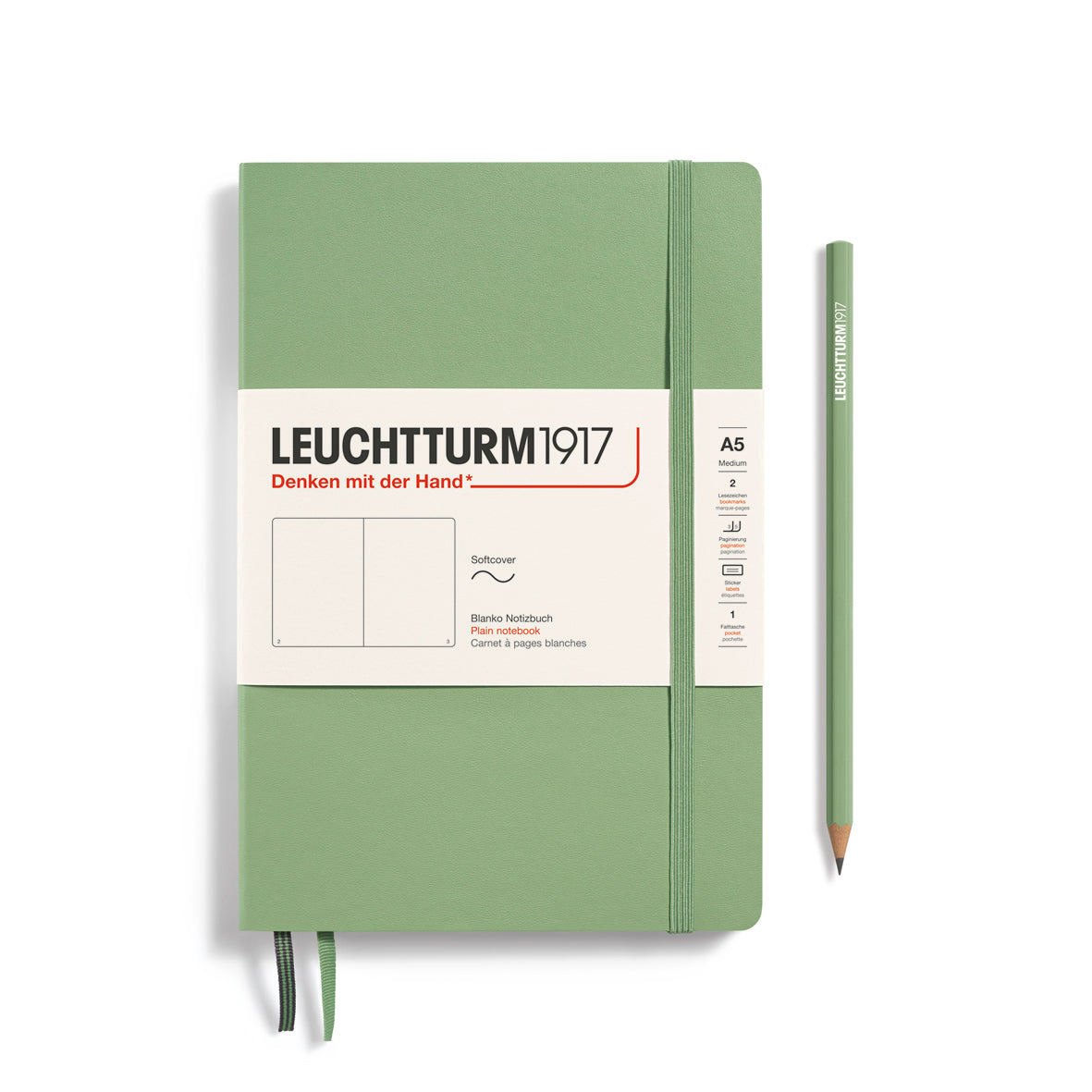 Leuchtturm Medium Softcover Notebook: Plain Pages