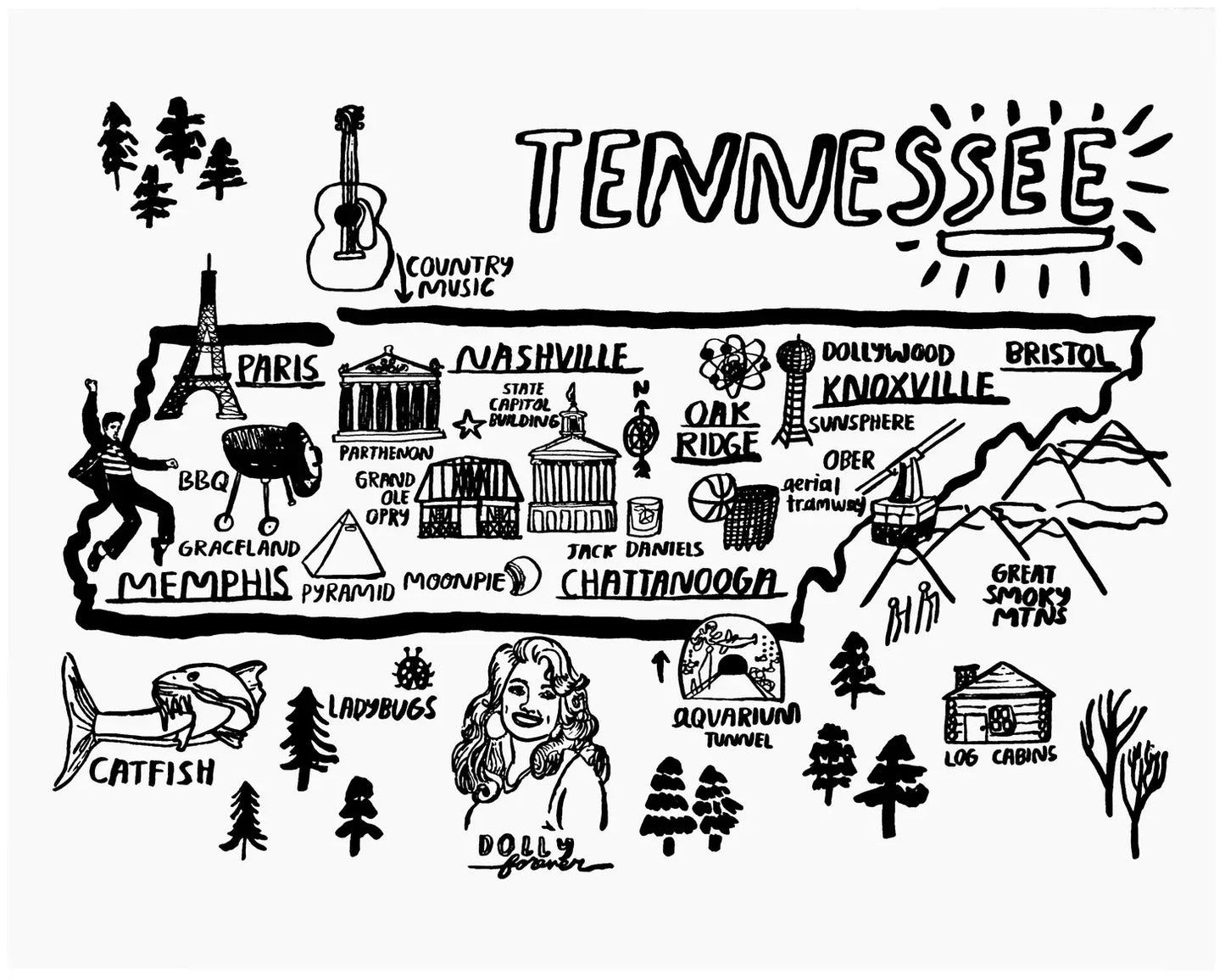 Tennessee Print 11x14"