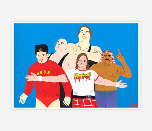 Wrestling Villains 13x19"